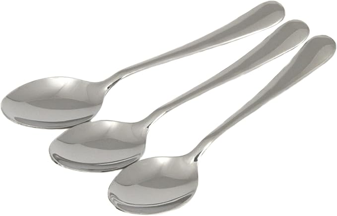 Chef Craft Heavy Duty Tablespoon Set, 7.5 inches in Length 3 Piece Set, Stainless Steel