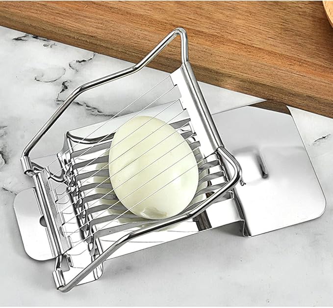 Egg Slicer, Egg Slicer for Hard Boiled Eggs, Stainless Steel Wire Egg Slicer, Egg Cutter Dishwasher Safe for Egg Strawberry Soft Fruit