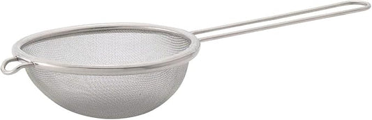 HIC Kitchen Fine Mesh Strainer With Helper Handle, 18/8 Stainless Steel, 3.75-Inch, For Sifting, Straining, And Draining Fruits, Vegetables, And Sauces