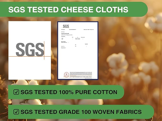 Olicity Cheese Cloths, Grade 100, 18 Sq Feet, Reusable Cheese Cloth with Closed Edges Fabric Fine Mesh Cloth,Unbleached Cotton Muslin Cheesecloth for Straining,Cooking, Juicing,Cheese,Crafts - 2 Yards