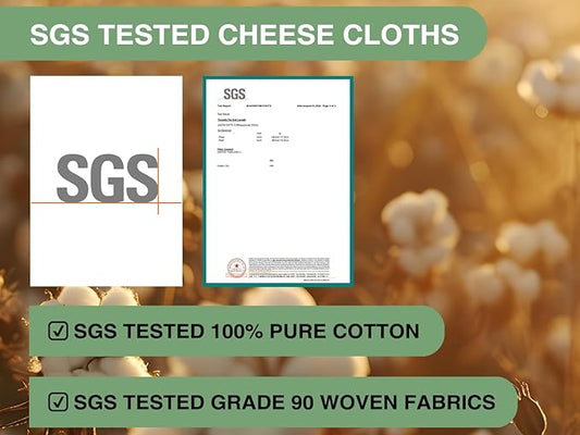 Olicity Cheese Cloths, Grade 90, 45 Sq Feet, Reusable Cheese Cloth with Closed Edges Unbleached Cotton Cheesecloth for Straining, Fine Mesh Fabric Muslin Cloth for Cooking, Baking, Milk,Crafts-5 Yards