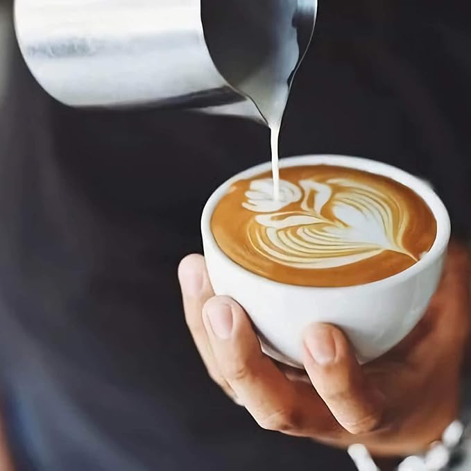 32 Oz Milk Frothing Pitcher - 900ml Milk Frother Cup, Milk Steamer Cup, Stainless Steel Espresso Steaming Pitchers, Latte Art Cups, Milk Pitcher for Espresso Machine
