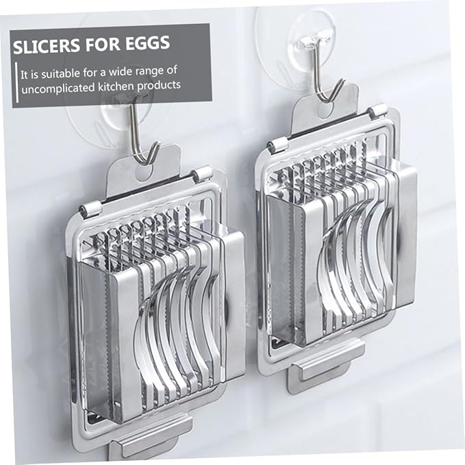 IMIKEYA Multifunctional Stainless Steel Egg Slicer Heavy Duty Cutter for Hard Boiled Eggs Mushrooms Cheese and Ham Easy to Clean Kitchen Wire Slicing Tool for Home and Professional Use