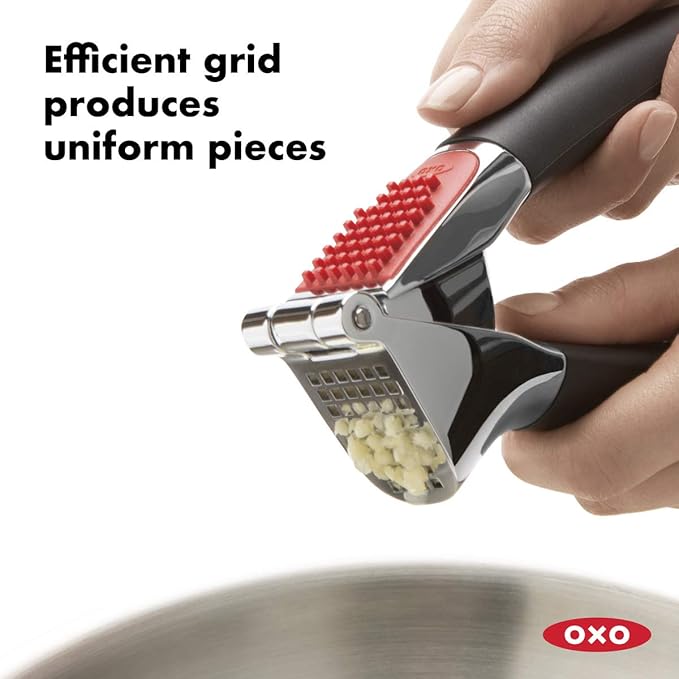 OXO Good Grips Hand-Held Mandoline Slicer & Good Grips Soft-Handled Garlic Press, Black, One Size