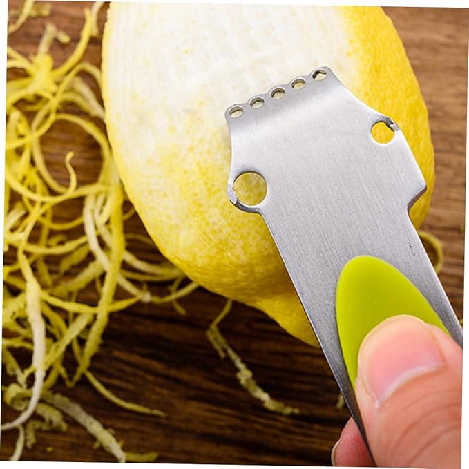 Stainless Steel Lemon Peeler and Grater Multi-functional Citrus Planer for Fruits Kitchen Gadget for Garnishing and Cocktail Preparation