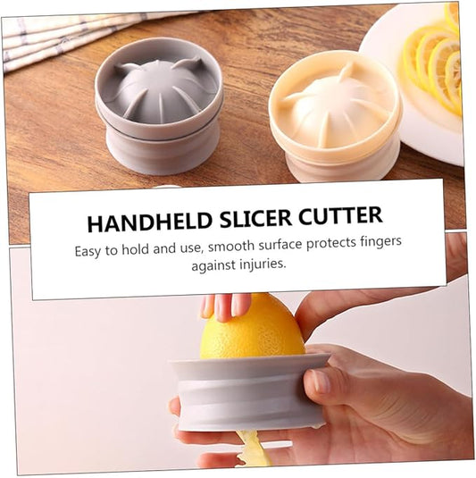 Mikinona 2pcs Manual Fruit Slicer Ergonomic Lemon Cutter Sharp Needle for Effortless Slicing Random Colors Kitchen Gadget for Fruit Display and Salad Preparation