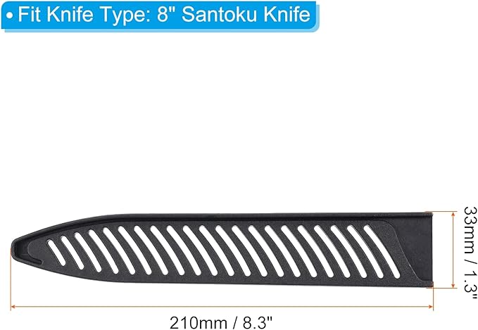PATIKIL PP Safety Knife Cover Sleeves for 8" Carving Knife, 5 Pack Knives Edge Guard Blade Protector Universal Knife Sheath for Kitchen, Black