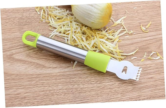 Stainless Steel Lemon Zester and Citrus Grater Hanging Versatile Peeler for Fruits Chocolate and Vegetables Random Easy to Clean and Design