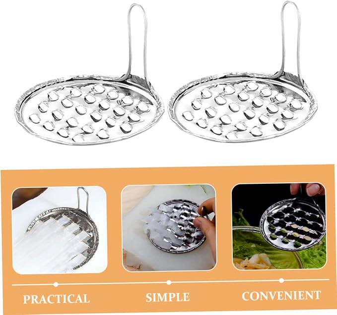 BESPORTBLE 12pcs Robust Stainless Steel Food Scraping Tool Jelly Scraper Cheese Grater Pi Maker for Kitchen Home Use