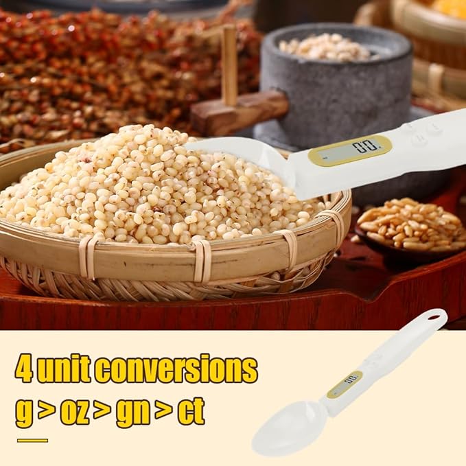 Electronic Measuring Spoon, 2026 New Kitchen Food Digital Measuring Scoop, Pet Food Measuring Scoop Electronic with LED Display for Dispensing Food, Kitchen and Dog Cat Food (2pcs)