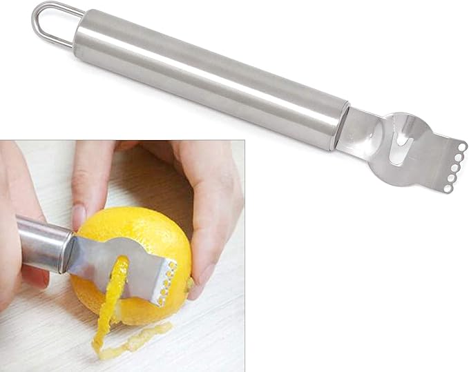 Honbay 1PCS Stainless Steel Lemon Zester Grater Orange Citrus Peeler Tool for Kitchen