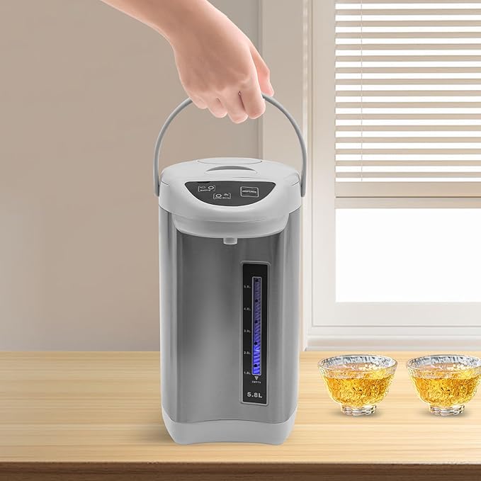 Electric Hot Water Pot Urn, Water Boiler & Warmer 4 Liter, Hot Water Dispenser with 3 Water Dispensing Modes, 750W Hot Water Kettle Instant Heating for Coffee & Tea (grey), JJFT5WC2USHJ8