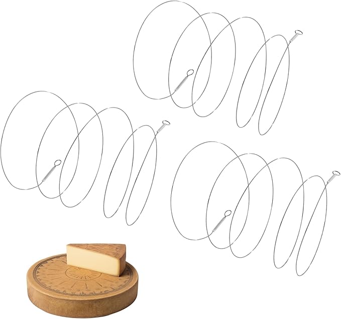 Stainless Steel Cheese Slicer Wires 32" Long, for Soft and Hard Cheese, Butter, Soap(3 Cutting Replacement Wires Only 32" Long)