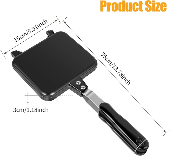 Stovetop Toasted Sandwich Maker, Aluminum Sandwich Maker Press Camping for Gas Stove, Stovetop Sandwich Maker & Panini Press for Home Kitchen Breakfast Camping
