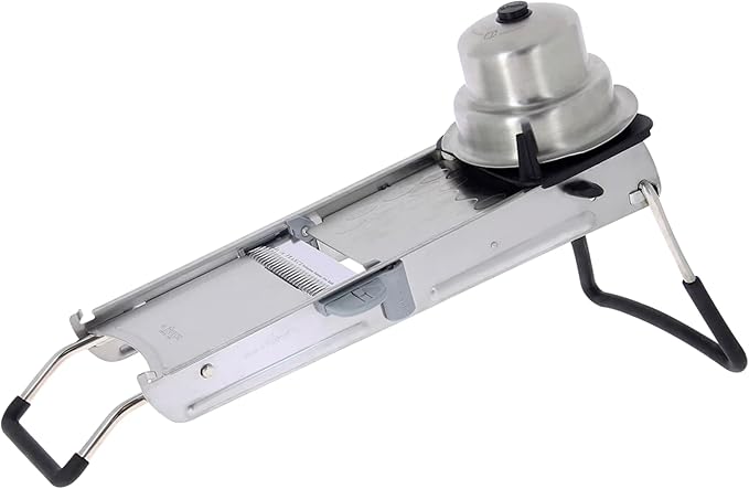 de Buyer LA MANDOLINE REVOLUTION - Removable, Double-Sided Stainless Steel Blade - Ideal for Cutting, Shredding, Dicing & Cubing - Includes Three Julienne Blades - Made in France