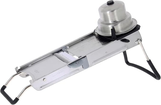 de Buyer LA MANDOLINE REVOLUTION - Removable, Double-Sided Stainless Steel Blade - Ideal for Cutting, Shredding, Dicing & Cubing - Includes Three Julienne Blades - Made in France