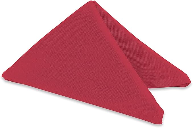 Polyester Cloth Napkins - Washable Soft Table Linens - Durable & Elegant for Dining, Restaurants, Weddings, Events, Rentals, Banquets, & Parties - Premium Quality Set of 250, Burgundy, 20"x20"