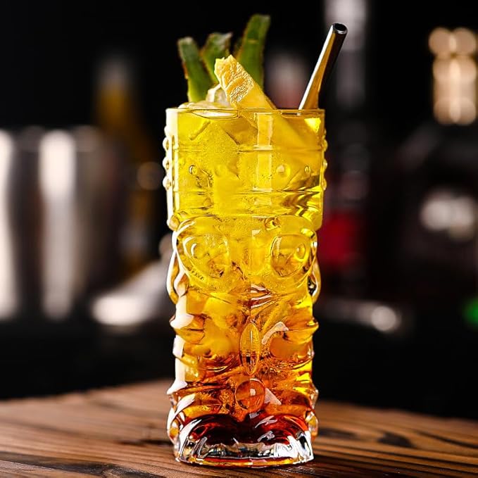 Thickened Glass Long High Ghost Face Crystal Iced Tea cocktail Drinking Glasses