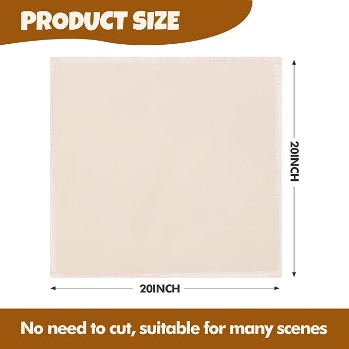 15 PCS Cheese Cloths for Straining, 20x20 Inch, Organic Cotton Cheese Cloths Unbleached, Cheesecloth Reusable With Hemmed Edge for Straining Liquid, Cheese Making,Juicing,Baking and Cooking.