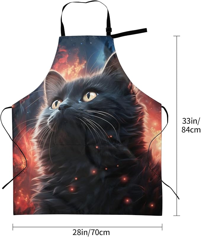Apron with Pockets Aprons for Women Men Kitchen Chef Apron for Cooking Gardening Server Waitress Painting