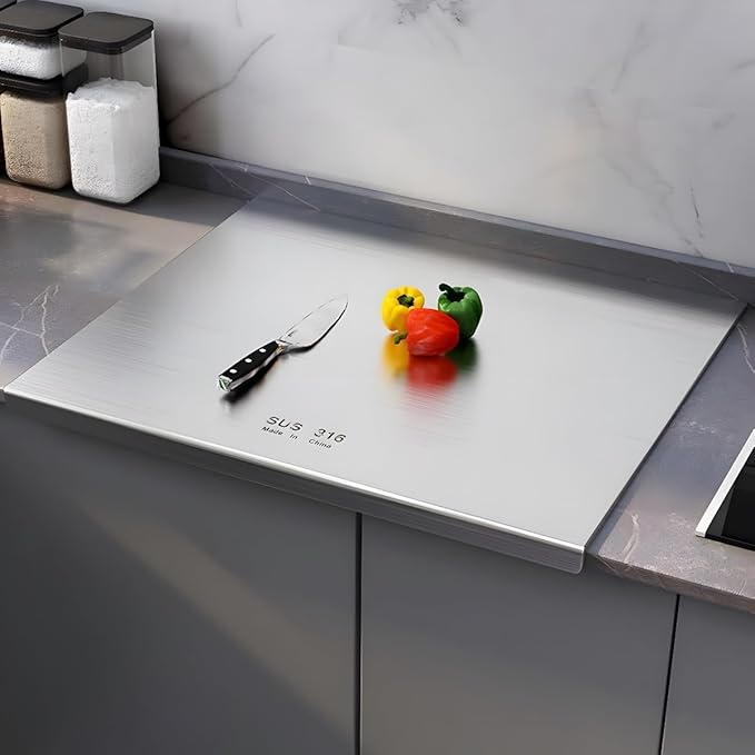 316 Stainless Steel Cutting Board,Cutting Boards for Kitchen,Chopping Board,Large Cutting Board for Chopping Meat,Vegetables,Fruits,Cheese - 47.24 * 22.83in