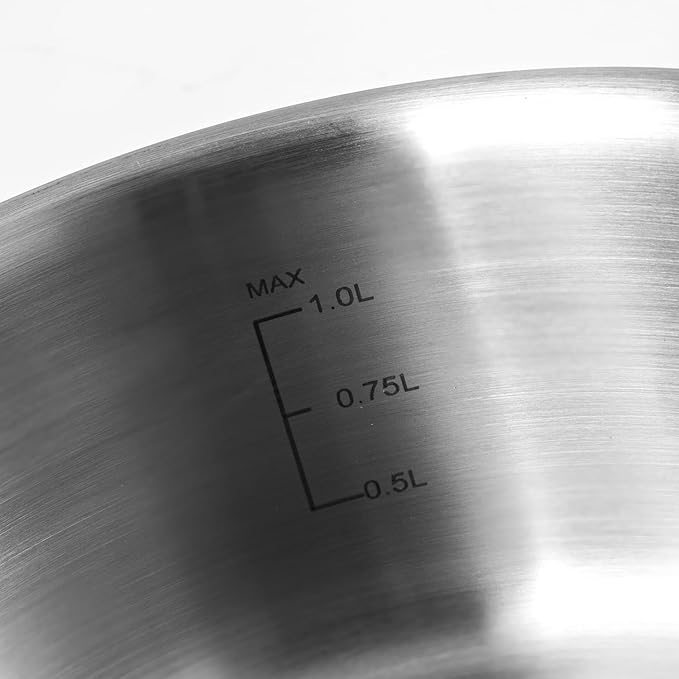 Rokasala 2 QT Saucepan with Lid,3-Ply Stainless Steel Saucepan,Professional Grade Cookware,Induction Compatible
