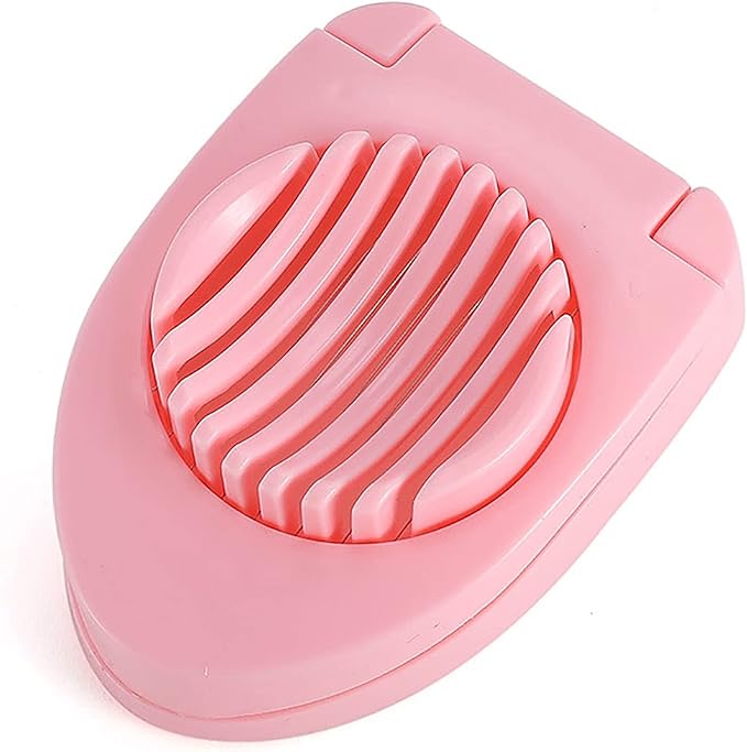 LIJX Kitchen Gadgets Egg Slicer for Hard Boiled Eggs, Multipurpose Safe Durable Stainless Steel Wire Slicer Egg Cutter (Color : Pink)
