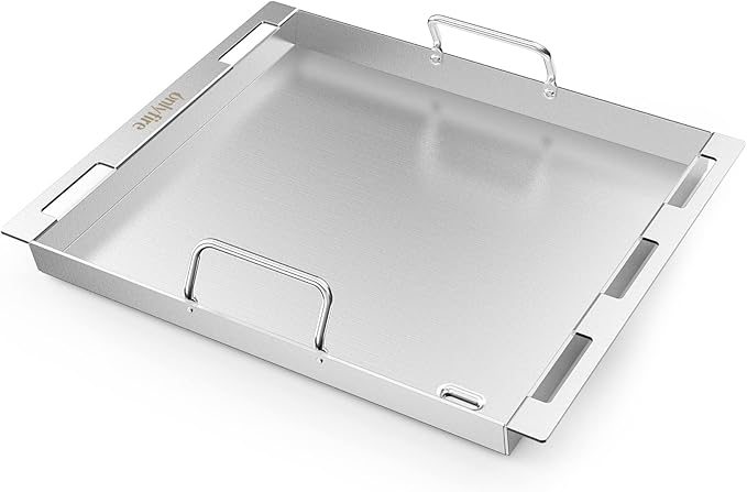 onlyfire BBQ Flat Top Griddle with 2 Handles for Weber New Genesis 2022 Gas Grills, Replacement Cooking Griddle for Weber Crafted Frame Kit