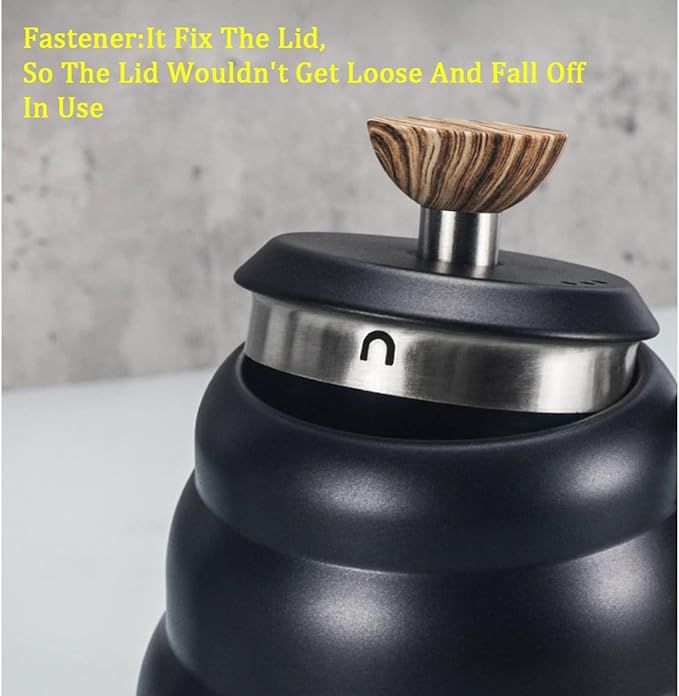 LEIYTFE Gooseneck Kettle,Coffee Pot Tea Pot,Pour Over Drip Kettle,Long Narrow Spout 33oz/40oz Coffee Kettle for Home Brewing Coffee Tea (Color : Silver, Size : 1L+Thermometer)