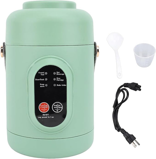 TOPINCN 500W Cooking Portable Electric Pot Mini Stainless Steel Multifunction Cooker, Mini 800ml Electric Pot Compact Design for Travel, Camping, Office (US Plug 110V)