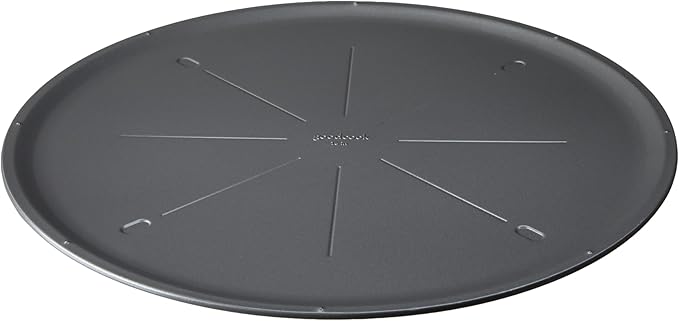 GoodCook Everyday Nonstick Steel Pizza Pan, 16", Cutting guide, Gray