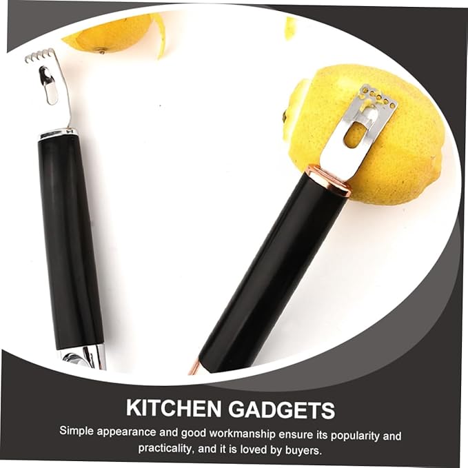 OUNONA Stainless Steel Lemon Grater for Citrus Fruits Portable Kitchen Tool for Home Use for Grating Lemons and Oranges Easy to Clean for Cooking and Baking Random Color