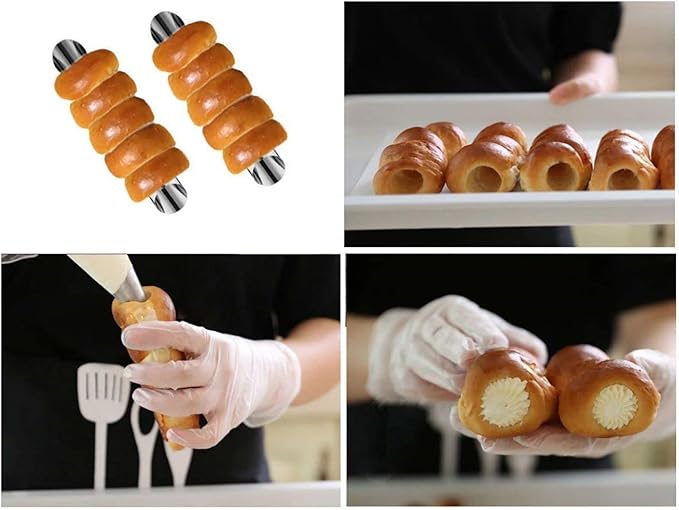 33 Pcs Stainless Steel Cannoli Tubes Kits, 5 Inch Cone Molds for Cream Horn, Danish Pastry, Lady Lock Form