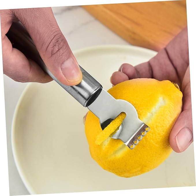 3pcs Stainless Steel Lemon Zester and Grater Kitchen Gadget for Citrus Fruits Cheese and More Easy to Clean Portable Kitchen Tool