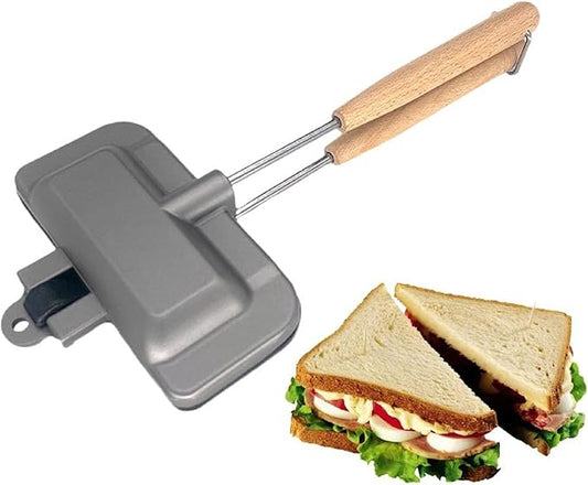 Breakfast Sandwich Maker, 4w1h sandwich maker, hot dog toaster,press bakeware nonstick frying pan pancake pan cooker with removable handle for breakfast pancakes, omelets, frittatas and toast (C-1)