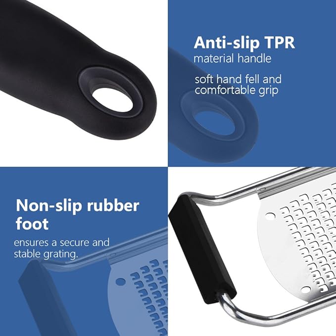 Lemon Zester and Cheese Grater, Reinforced and Sharp Blade, Fruit Chocolate Kitchen Tool for Parmesan Cheese, Ginger, Garlic, Nutmeg, Chocolate