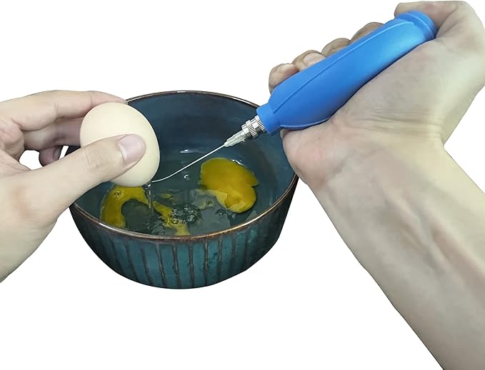 Easy Egg Blower Empty Egg Tools One Hole Egg Pump and Drill Easter Egg Maker Supplies Ukrainian Egg Decorating Kit Blue