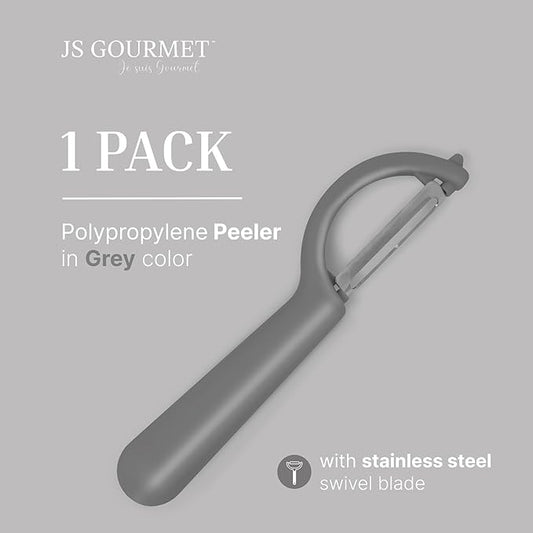 Swivel Vegetable Peeler with Built-in Eye Remover – Stainless Steel Blade with Comfortable Handle, Fruit and Vegetable Slicer, Potato and Carrot Cutter – Kitchen Tools & Accessories – Grey