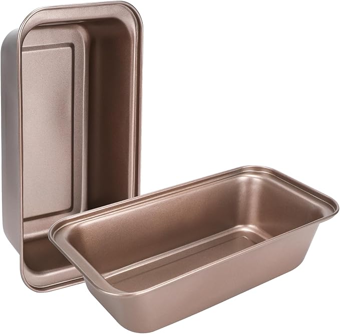 Spmarkt 2pack Loaf Pan, 10inch Banana Bread Pan, Non-Stick Banana Bread Pan, Stackable Bread Pans for Homemade Bread, 10x5inch Small Bread Pans for Baking