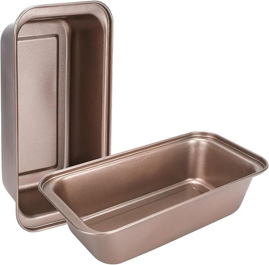 Spmarkt 2pack Loaf Pan, 10inch Banana Bread Pan, Non-Stick Banana Bread Pan, Stackable Bread Pans for Homemade Bread, 10x5inch Small Bread Pans for Baking