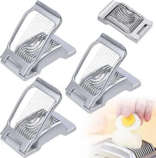 Aluminum Square Egg Cutter, Upgrade Heavy Duty Stainless Steel Wire Egg Slicer Boiled Egg Slicer, Multipurpose Strawberry Slicer Egg for Hard Boiled Eggs (3)
