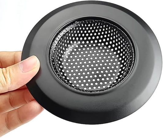 2 Pcs 11.5cm Stainless Steel Sink Strainers Black Kitchen Sink Drain Strainers Food Catcher Strainers Small Drainer Baskets for Garbage Disposal