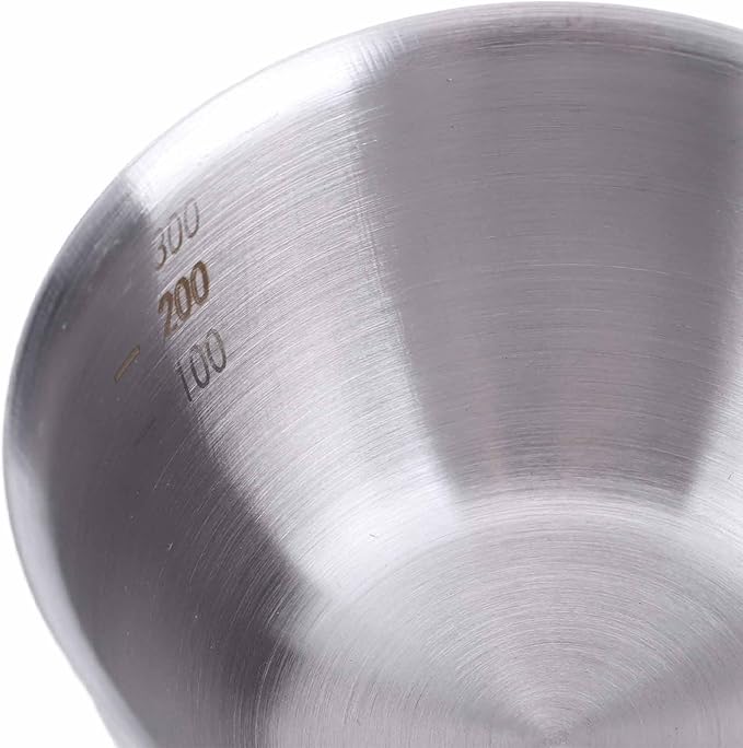 Stainless Steel Butter Warmer Pot - Induction Bottom Milk Hot Pot with Cool Handle | Perfect for Melting Butter, Heating Sauces & More (300ML)