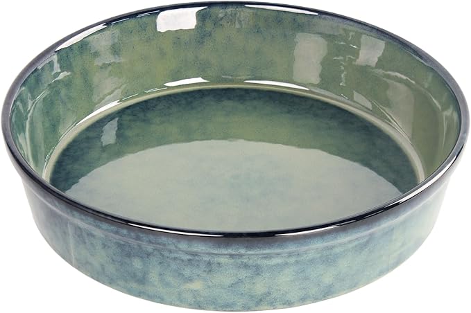 LIUYWYHCF Ceramic Pie Pan Quiche Dish 2.3 Quart Baking Pan, 11 Inch Round Au Gratin Baking Dishes, Non-Stick Tart Pan, Pie Plate for Apple, Oven, Dishwasher and Microwave Safe