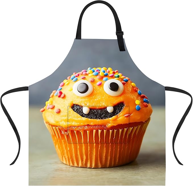 Funny Cat Apron with 2 Pockets Waterproof for Men Women Kitchen Garden Decor