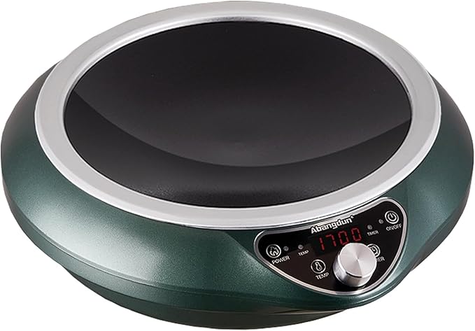 Abangdun Induction Wok Cooktop Induction Burner 1700W/85V~120V Electric Wok Curved Surface Electronic Cooker Concave Stoves