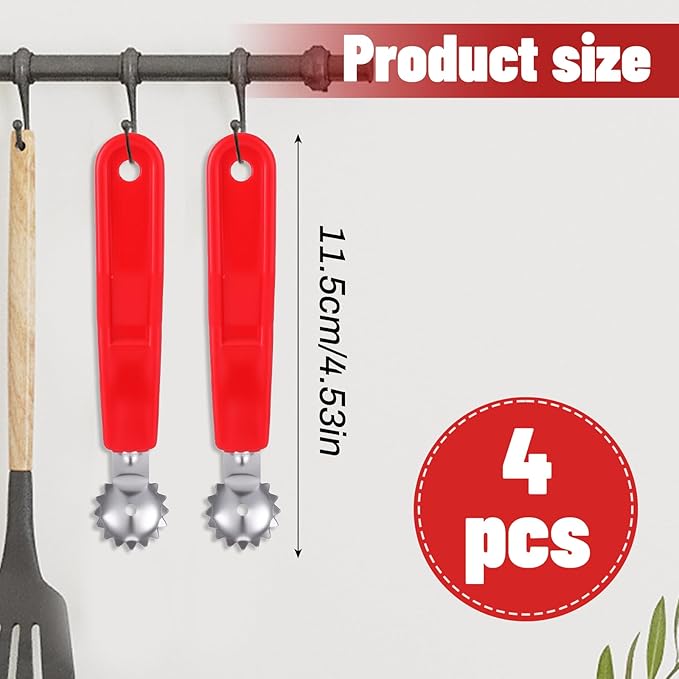 4 Pcs Tomato Corer Tool Stainless Steel Strawberry Huller Stem Remover Tomato Strawberry Top Remover Kitchen Vegetable Fruit Corer Tool Dessert Preparation Salad Making