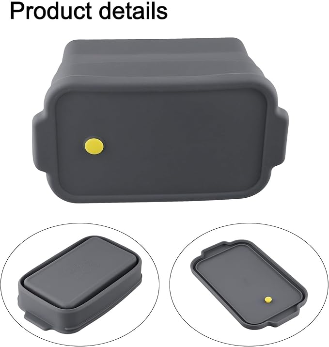 Silicone Loaf Pan with Lid, Foldable Baking Pan Non- Bread Tray for Meatloaf and Pound Cake, Oven-Safe Flexible Baking, For Easy Release Grey Loaf Pan