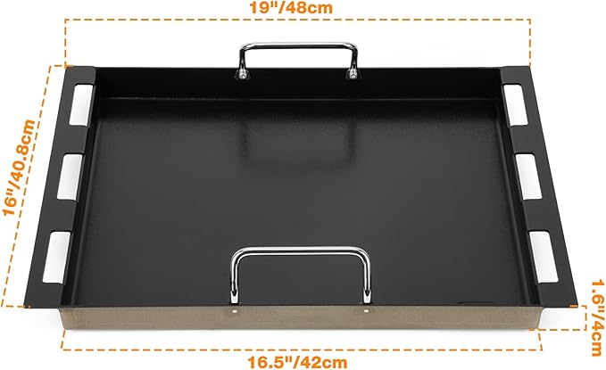 Onlyfire BBQ Griddle for Weber Genesis 2022 Series Gas Grills, Ceramic Coated Nonstick Flat Top Griddle Replacement for Weber Crafted Frame Kit, Black