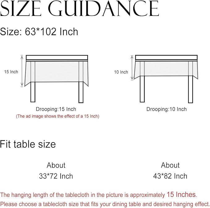 ISAENNE Designer Off White Linen Long Rectangle Tablecloth,Floral Elegant Table Cloth,Stain Resistant Vintage Decor Tablecloths for Dining Thanksgiving Kitchen Christmas,63"*102"-Serenity G